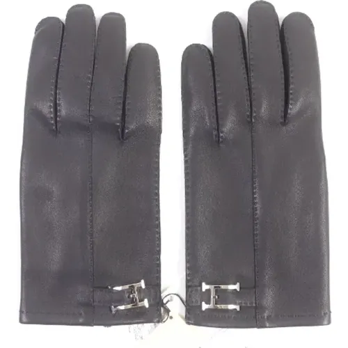 Pre-owned Accessories, male, , Size: ONE SIZE Pre-owned Leather gloves - Hermès Vintage - Modalova