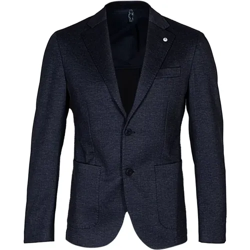 Blazers, male, , Size: M Slim Fit Technical Fabric Suit Set - L.b.m. 1911 - Modalova