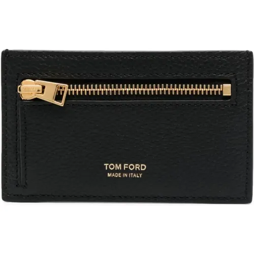 Wallets & Cardholders, male, , Size: ONE SIZE Leather Wallet Stylish Men's Accessories - Tom Ford - Modalova