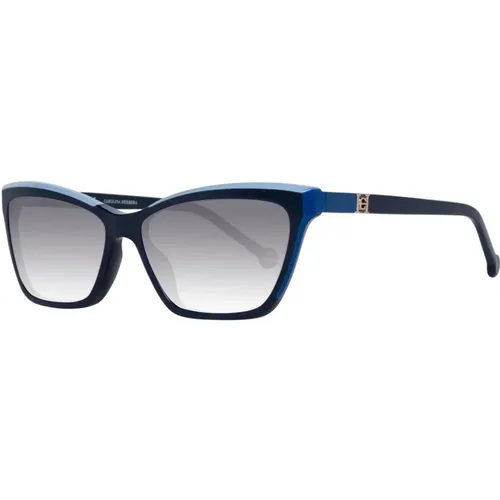 Blaue Trapezium Sonnenbrille mit Verlaufsgläsern - Carolina Herrera - Modalova