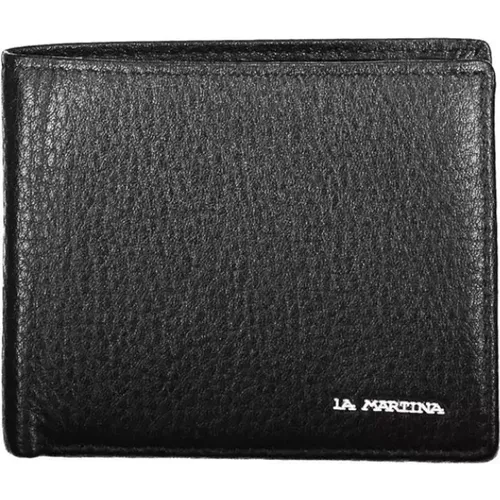 Wallets & Cardholders, male, , Size: ONE SIZE Elegant Leather Wallet with Two Compartments - LA MARTINA - Modalova