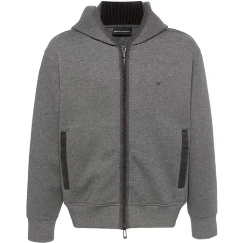 Phantom Aw24 Sweatshirt Hoodie Double Jersey , male, Sizes: 2XL, 3XL - Emporio Armani - Modalova