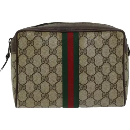 Pre-owned Clutches, female, , Size: ONE SIZE Pre-owned Canvas clutches - Gucci Vintage - Modalova