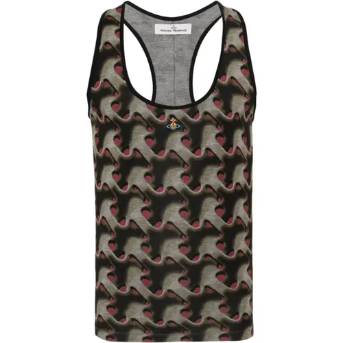 Abstract Pattern Print Sleeveless T-shirt , male, Sizes: S - Vivienne Westwood - Modalova