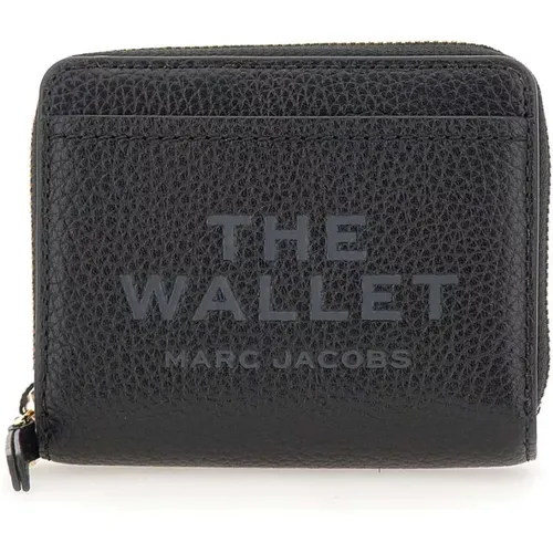 Schwarzes Lederportemonnaie mit Münzfach - Marc Jacobs - Modalova