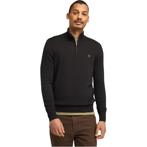 Viertel-Zip Hoher Hals Pullover , Herren, Größe: 3XL - Timberland - Modalova