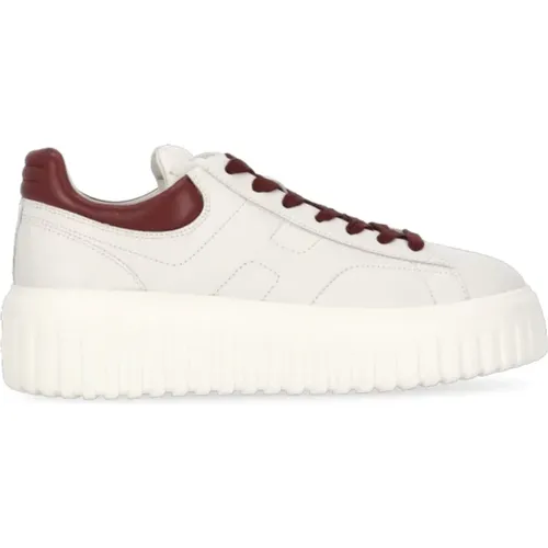 Leather Sneakers with Iconic Details , female, Sizes: 3 UK, 6 UK, 7 UK, 4 UK, 3 1/2 UK, 5 UK, 2 1/2 UK, 5 1/2 UK, 4 1/2 UK, 2 UK - Hogan - Modalova