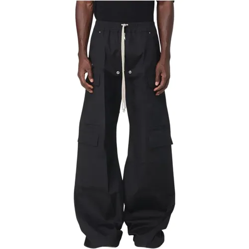 Wide Trousers, male, , Size: L Wide Leg Cargo Pants - Rick Owens - Modalova