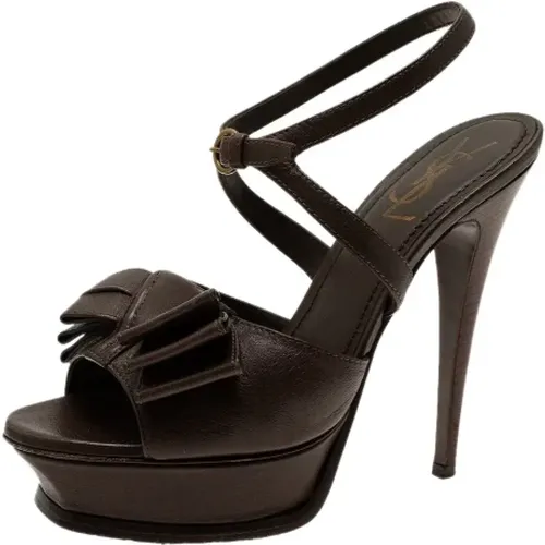 Pre-owned Sandals, female, , Size: 8 US Pre-owned Leather sandals - Yves Saint Laurent Vintage - Modalova