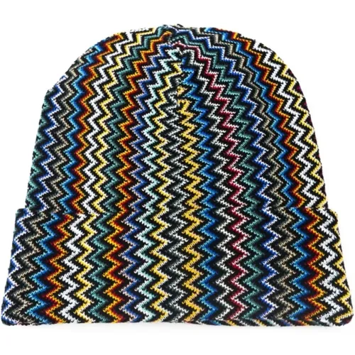 Beanies, male, , Size: ONE SIZE Hat Accessories - Missoni - Modalova