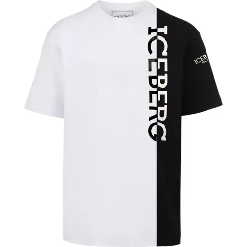 Short Sleeve Cotton Jersey T-shirt , male, Sizes: S, L, M, 2XL, XL - Iceberg - Modalova