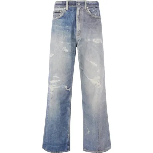 Wide Jeans, male, , Size: W31 Oversize Trompe l'oeil Washed Jeans - Our Legacy - Modalova