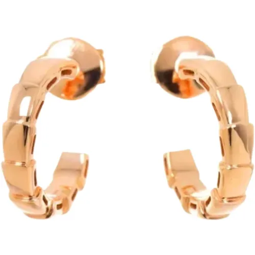 Pre-owned Jewellery, female, , Size: ONE SIZE Pre-owned Rose Gold earrings - Bvlgari Vintage - Modalova