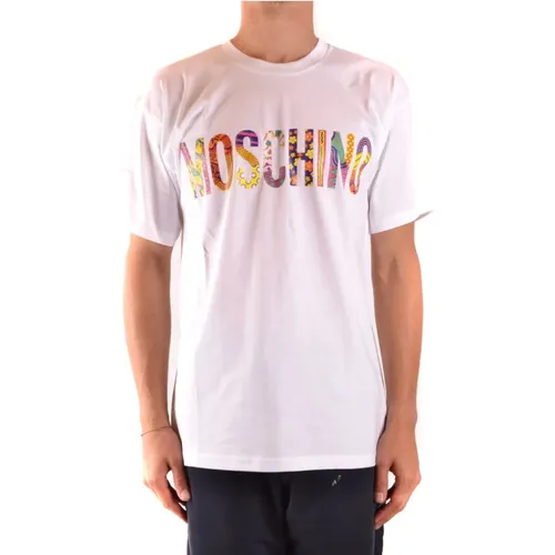 T-Shirts, male, , Size: XS Stylish Men`s T-Shirt - Elevate Your Fashion Game! - Moschino - Modalova