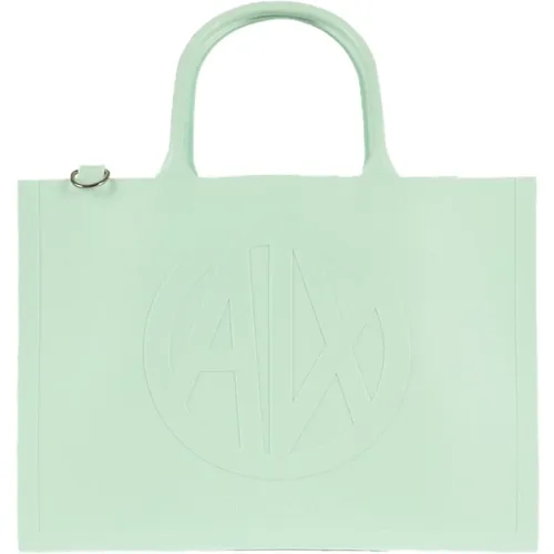 Grüne Synthetische Handtasche für Frauen , Damen, Größe: ONE Size - Armani Exchange - Modalova