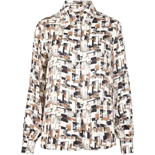 Printed Viscose Shirt with Classic Collar , female, Sizes: S, 2XS, XS, L, M - Liu Jo - Modalova