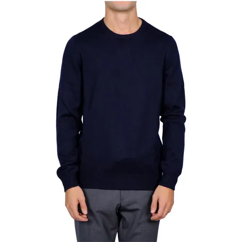 Mens Knit Sweater Paricollo , male, Sizes: 4XL, 5XL, M - La Fileria - Modalova
