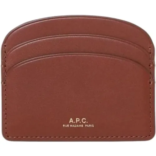 Wallets & Cardholders, female, , Size: ONE SIZE Elegant Leather Card Holder Wallet - A.p.c. - Modalova