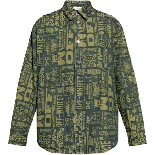 Denim Shirts, male, , Size: L Denim shirt - Off White - Modalova