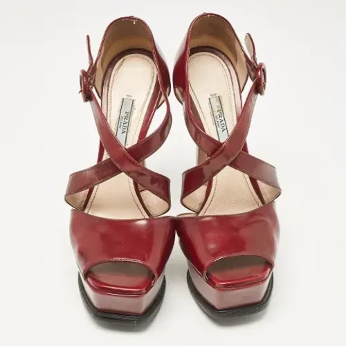 Pre-owned Leder sandals , Damen, Größe: 38 1/2 EU - Prada Vintage - Modalova