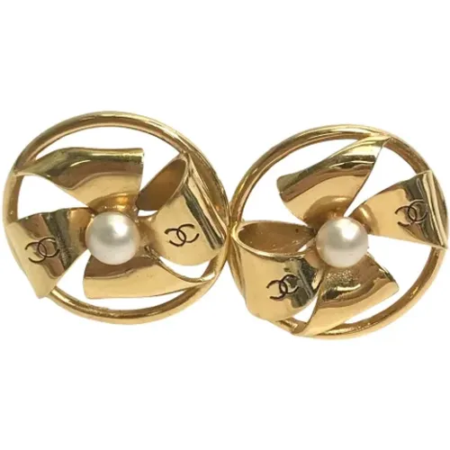 Pre-owned Jewellery, female, , Size: ONE SIZE Pre-owned Metal earrings - Chanel Vintage - Modalova