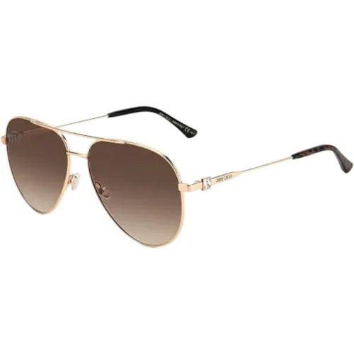 Goldene Metall Damen Sonnenbrille , Damen, Größe: ONE Size - Jimmy Choo - Modalova