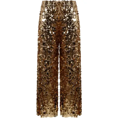 Night Sequins Pants , female, Sizes: S, M - Oseree - Modalova