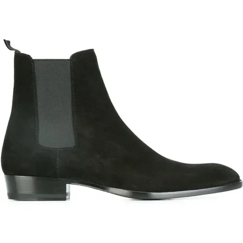 Suede Chelsea Boots , male, Sizes: 10 UK, 8 1/2 UK, 6 UK, 7 1/2 UK, 10 1/2 UK, 8 UK, 9 UK - Saint Laurent - Modalova