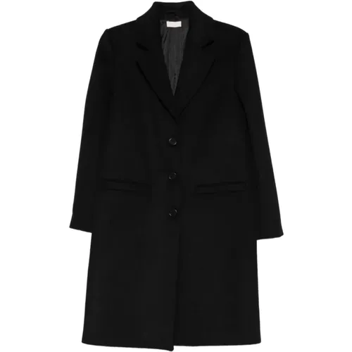 Single-Breasted Coats, female, , Size: S Wool coat - Liu Jo - Modalova