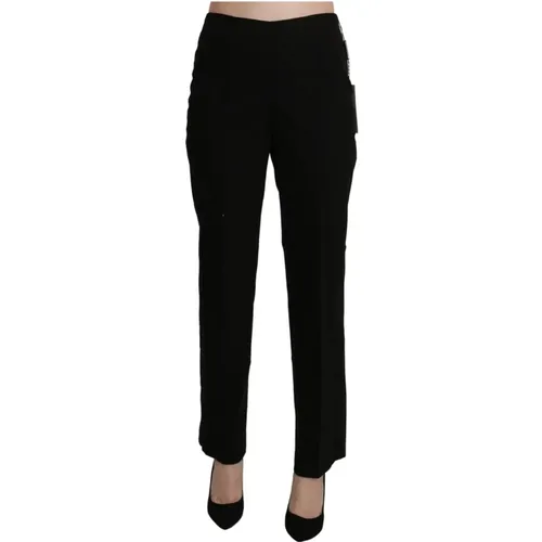 Straight Trousers, female, , Size: M Logo Detail Straight Pants - Bencivenga - Modalova