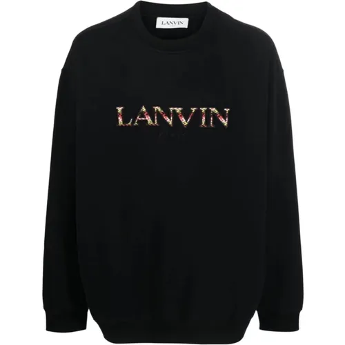 Sweatshirts, male, , Size: M Logo Sweatshirt Aw23 - Lanvin - Modalova