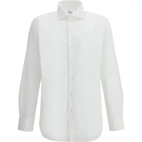 Formal Shirts, male, , Size: M Classic Cotton Shirt with Monochrome Pattern - Finamore - Modalova