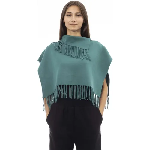 Fringe Poncho , female, Sizes: L - Alpha Studio - Modalova