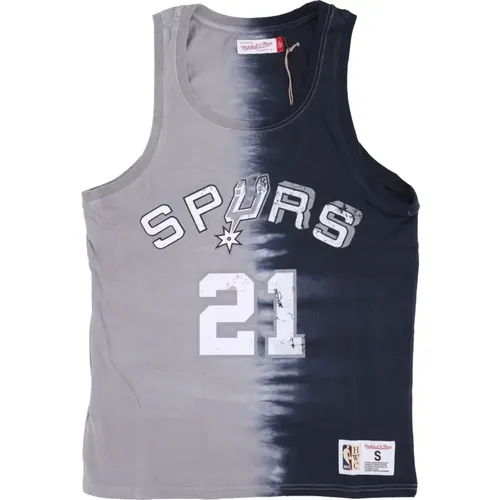 Sportswear, male, , Size: M NBA Tie Dye Tank Tim Duncan - Mitchell & Ness - Modalova