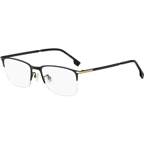 Matte Black Gold Sunglasses , unisex, Sizes: 54 MM - Hugo Boss - Modalova