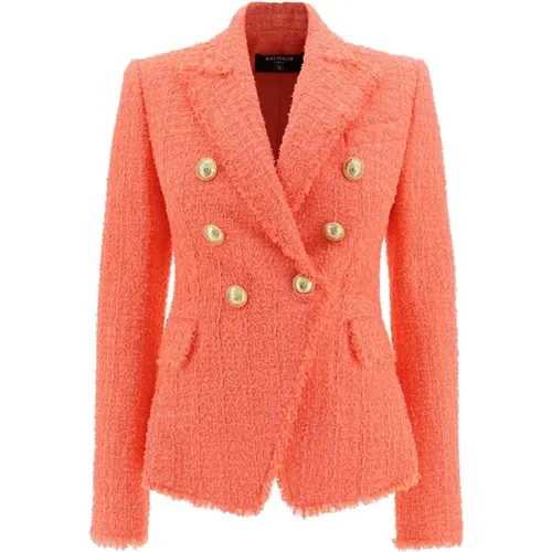 Blazers, female, , Size: M Blazer with Button Closure - Balmain - Modalova