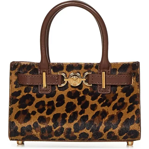 Leopard Print Handbag , female, Sizes: ONE SIZE - Versace - Modalova