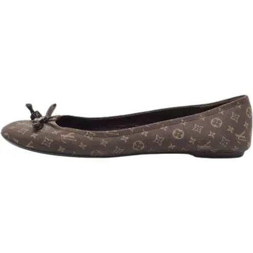 Pre-owned Flats, female, , Size: 10 1/2 US Pre-owned Canvas flats - Louis Vuitton Vintage - Modalova