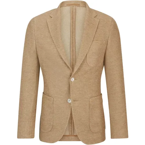 Linen Blend Jacket , male, Sizes: M, 2XL - Hugo Boss - Modalova