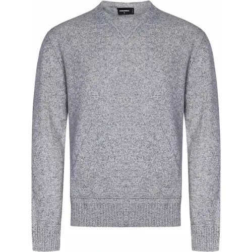 Grey Distressed Sweater Aw24 , male, Sizes: M, L - Dsquared2 - Modalova