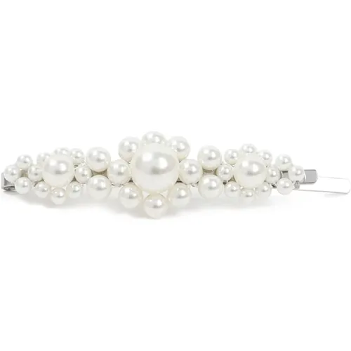 Pearl Large Flower Hair Clip , female, Sizes: ONE SIZE - Simone Rocha - Modalova