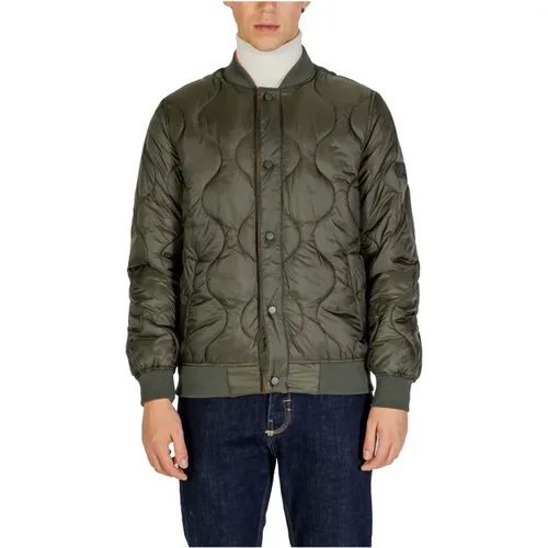 Grüne Button-Up Langarm Jacke , Herren, Größe: M - Gianni Lupo - Modalova