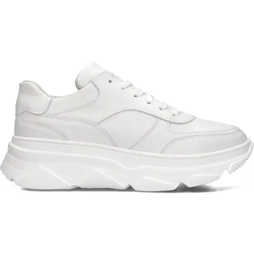 Niedrige Sneakers Weiß Leder , Damen, Größe: 37 EU - Lina Locchi - Modalova