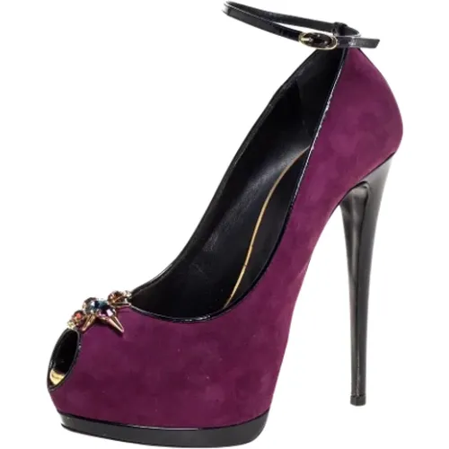 Pre-owned Pumps, female, , Size: 10 US Pre-owned Suede heels - Giuseppe Zanotti Pre-owned - Modalova