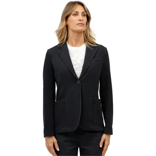 Blazers, female, , Size: L Single-breasted fleece jacket - Circolo 1901 - Modalova