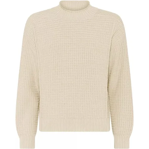 Casual Strukturierte Pullover Bluse Creme , Damen, Größe: S - Skovhuus - Modalova