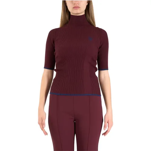 Gerippter Viskose Rollkragenpullover - Elisabetta Franchi - Modalova