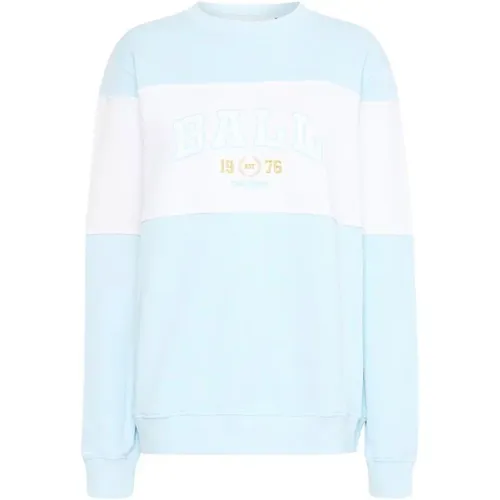 Blaues Sweatshirt mit Besticktem Logo - Ball - Modalova