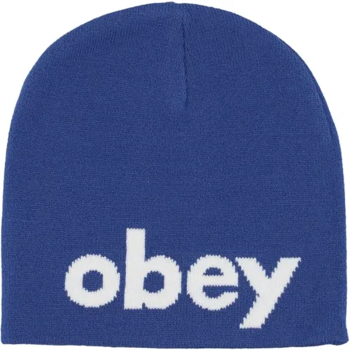 Beanies, male, , Size: ONE SIZE Surf Beanie Hat Stretch Fabric - Obey - Modalova