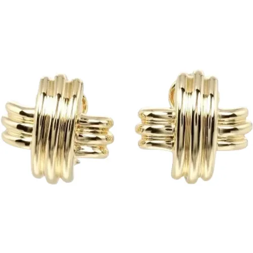 Pre-owned Jewellery, female, , Size: ONE SIZE Pre-owned Gold earrings - Tiffany & Co. Pre-owned - Modalova